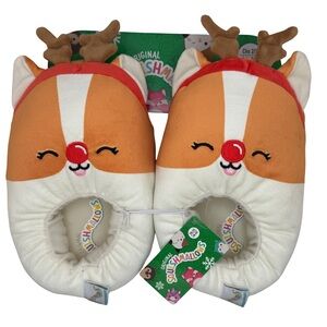 Squishmallows Reindeer Slippers Size Chs 2/3 Lds 4/5 Christmas House Shoes NWT